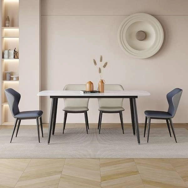Bàn ăn chân sắt mặt đá Ceramic nhập khẩu giá rẻ