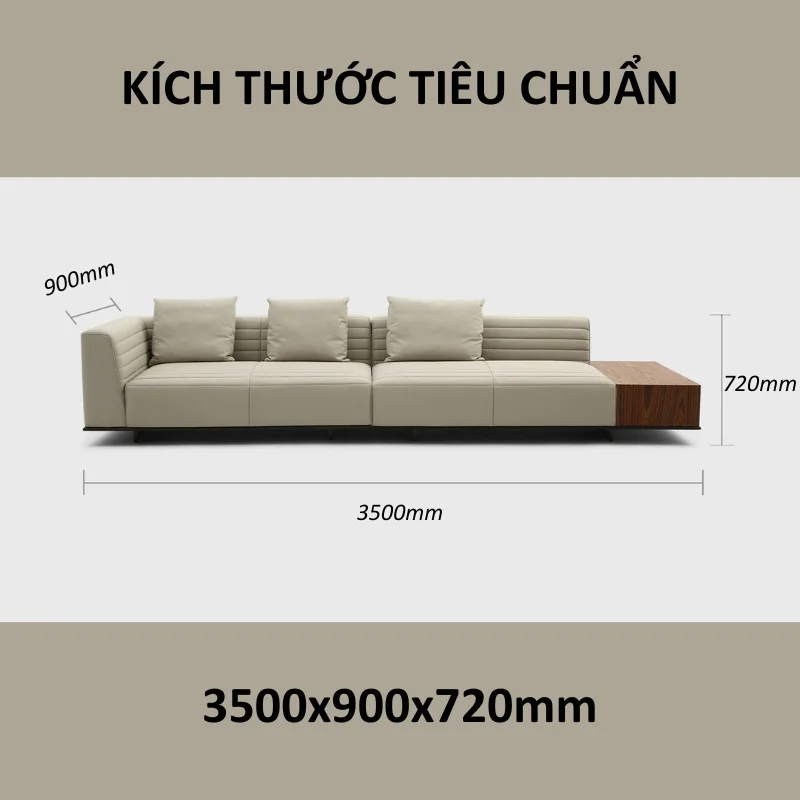 Kích thước tiêu chuẩn của sofa Ariana