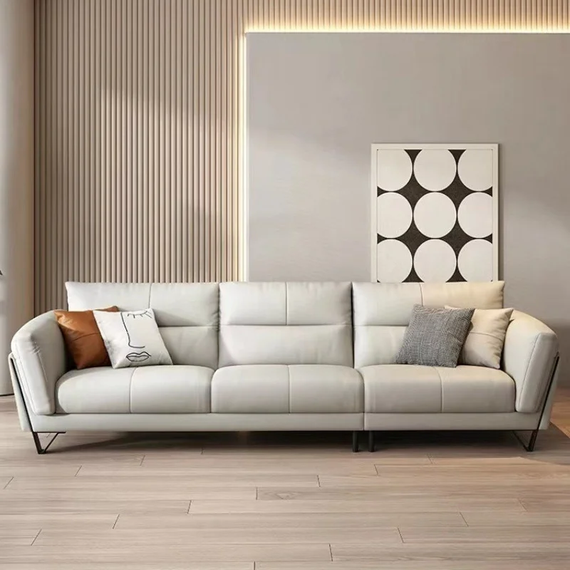 Sofa da thật Italy cao cấp Pula Vlado (V72) màu kem