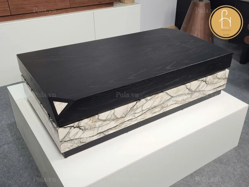 Bàn trà chữ nhật 2 khối BT100