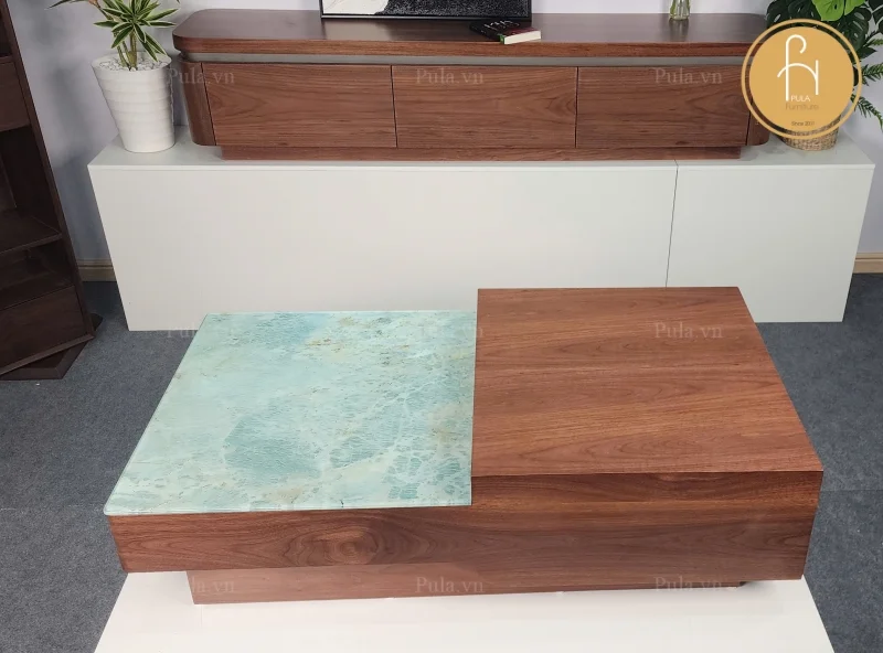 Bàn trà chữ nhật phong cách Ý hiện đại BT114