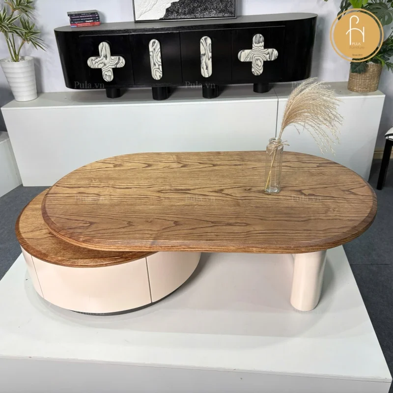 Bàn trà gỗ 2 tầng BT107
