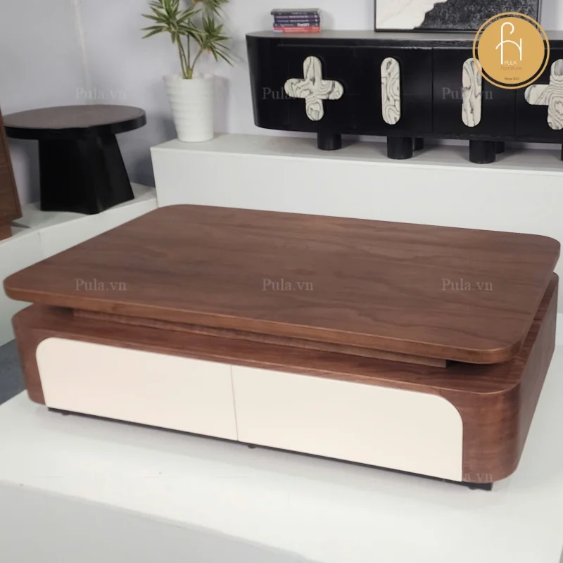 Bàn trà gỗ chữ nhật hiện đại BT105