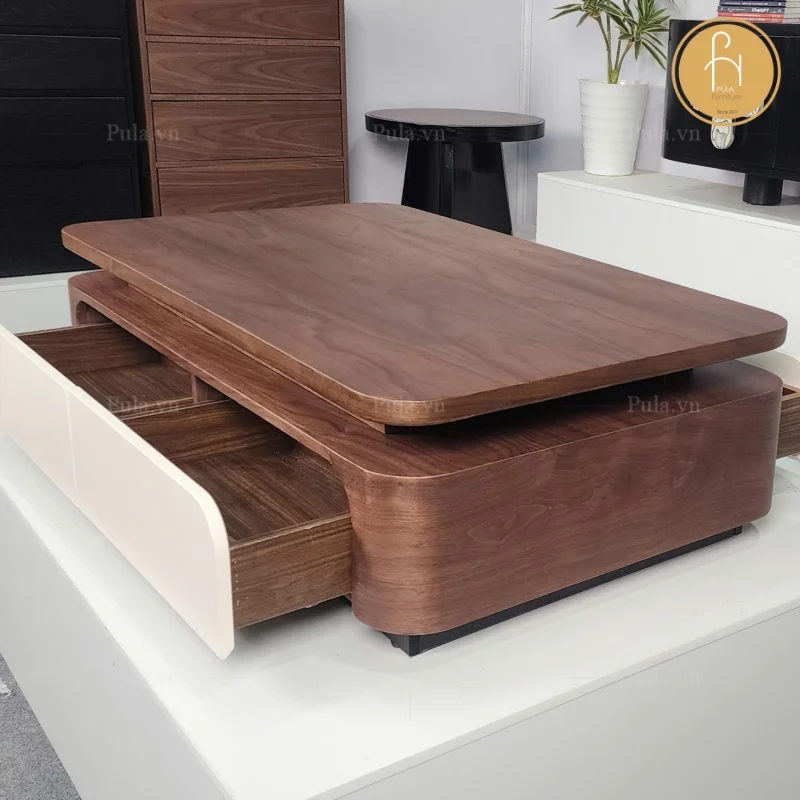 Bàn trà gỗ chữ nhật hiện đại BT105