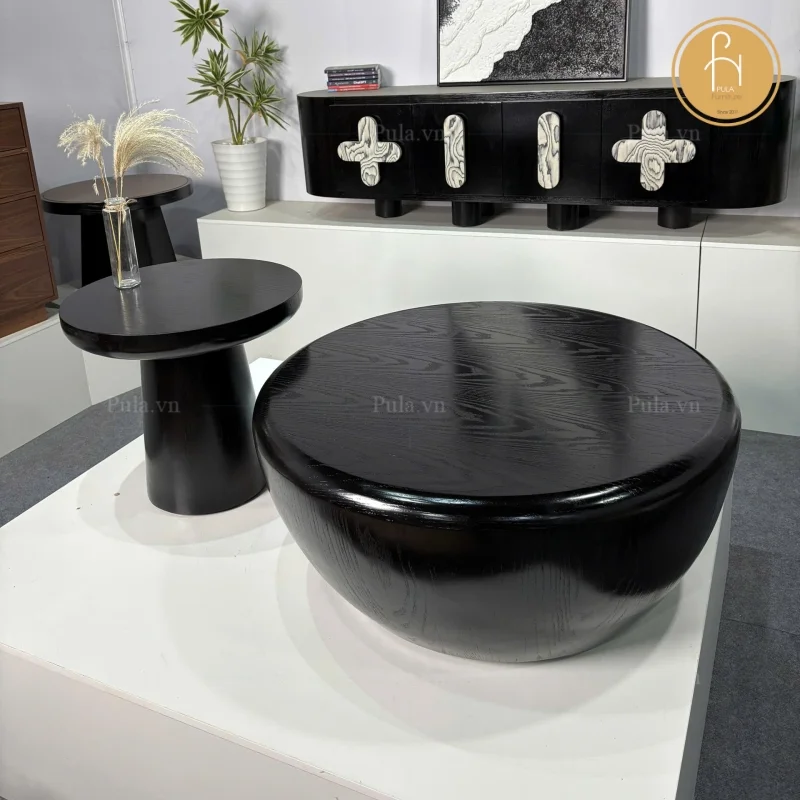 Bộ bàn trà gỗ 2 món phong cách Bắc Âu BT104