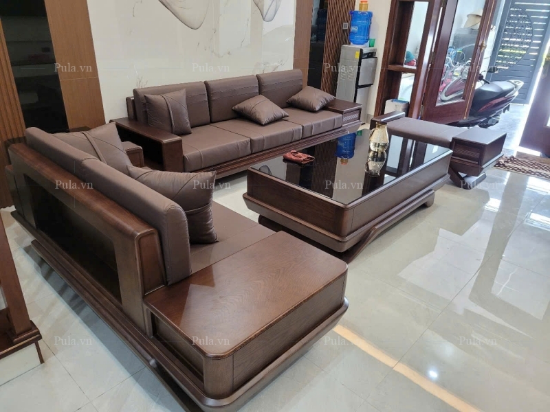 Bộ sofa gỗ Hương xám 5 món SG02