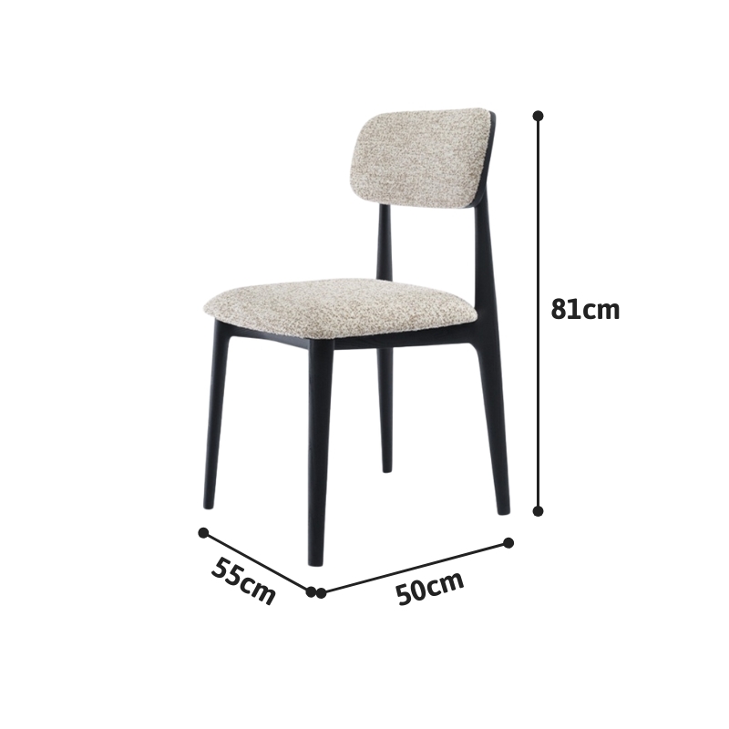 Kích thước tiêu chuẩn Ghế ăn gỗ cao cấp Curve không tay