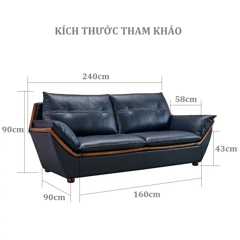 Kích thước tham khảo sofa Toreno