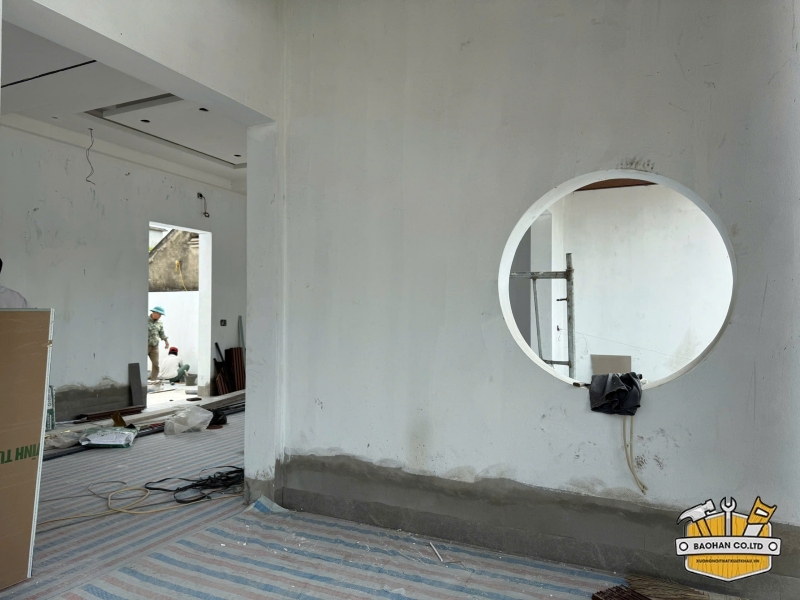 Không gian bên trong với vách mở