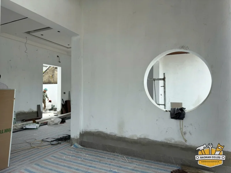 Không gian bên trong với vách mở