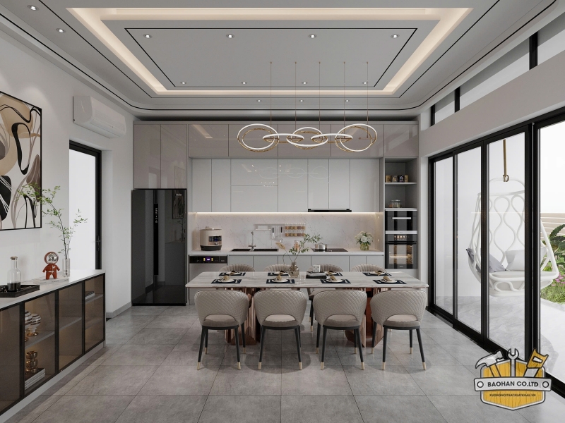 Thiết kế khu vực bếp và ăn uống