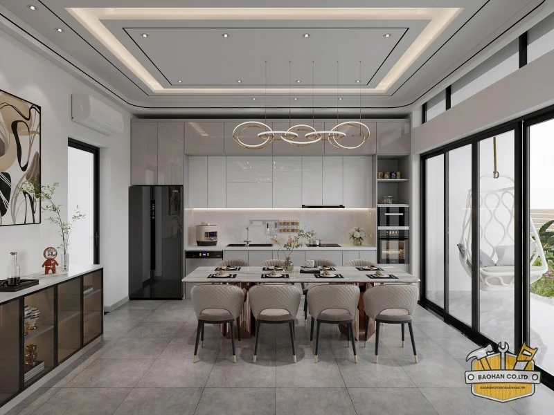 Thiết kế khu vực bếp và ăn uống