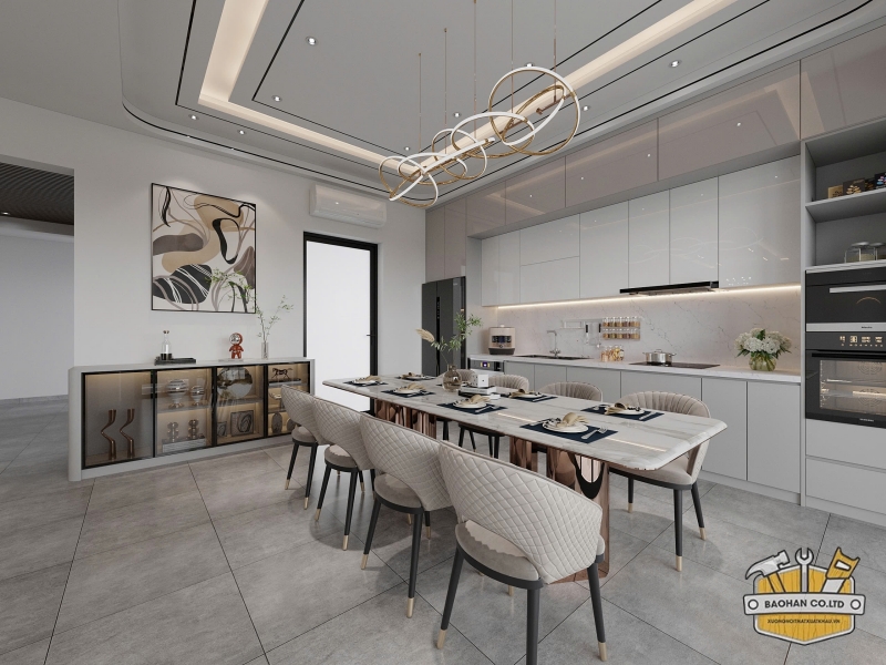 Thiết kế khu vực bếp và ăn uống