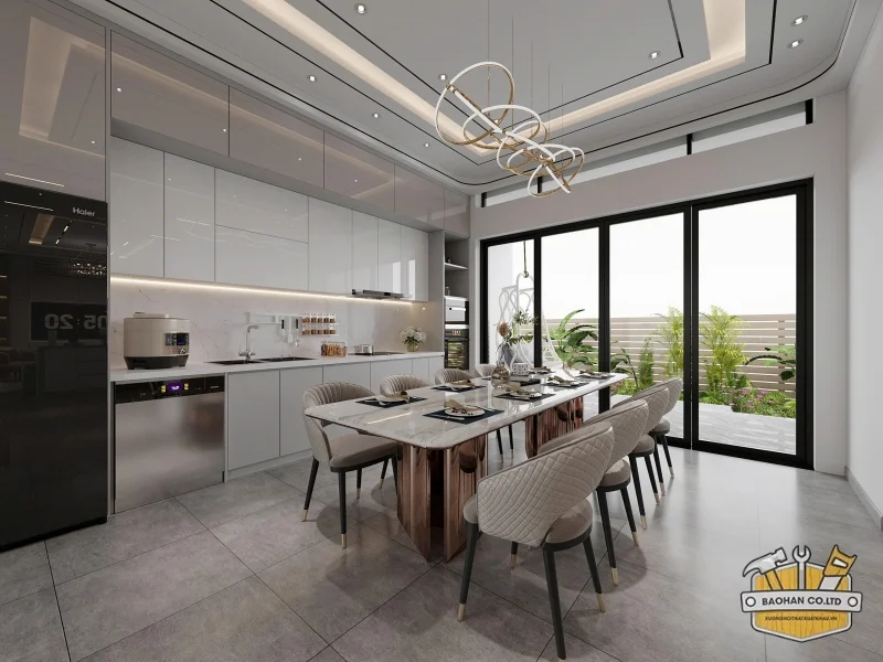 Thiết kế khu vực bếp và ăn uống