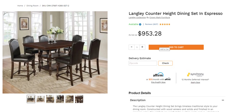 Bộ bàn ghế ăn xuất Mỹ BGA48 5 Untitled