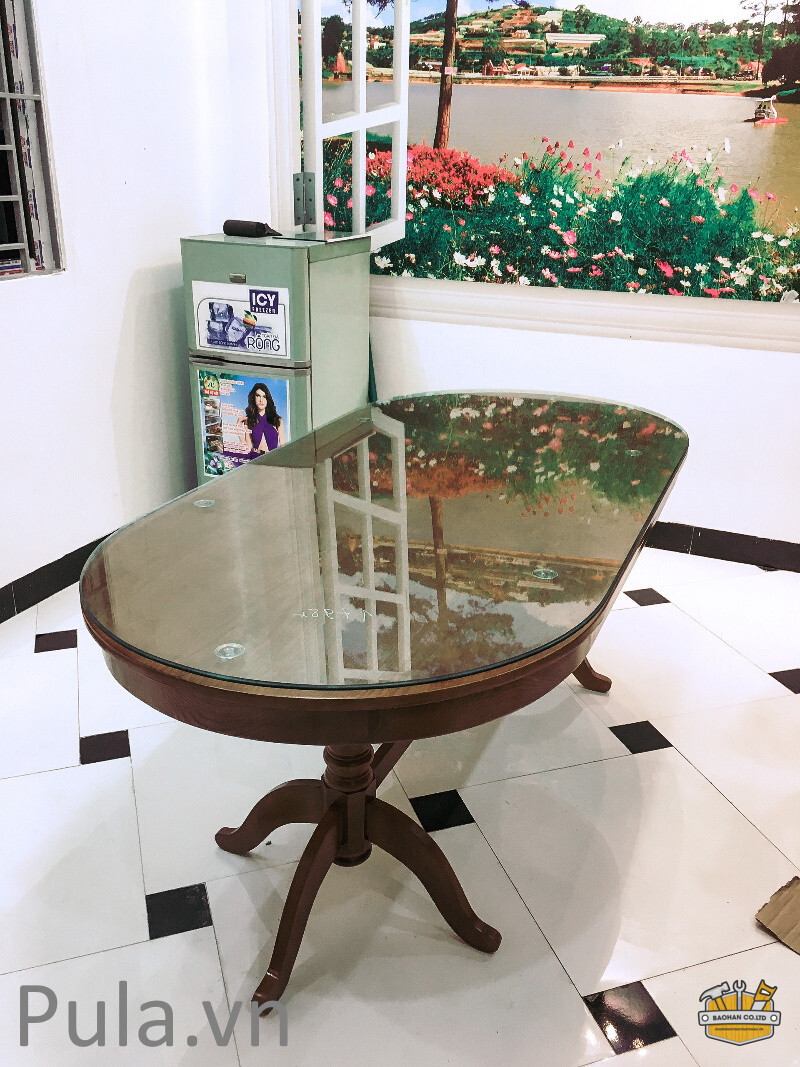 Bàn ăn hình bầu dục Oval dài 1m6 gỗ sồi 2 ban an hinh bau duc oval dai 1m6 go soi 10