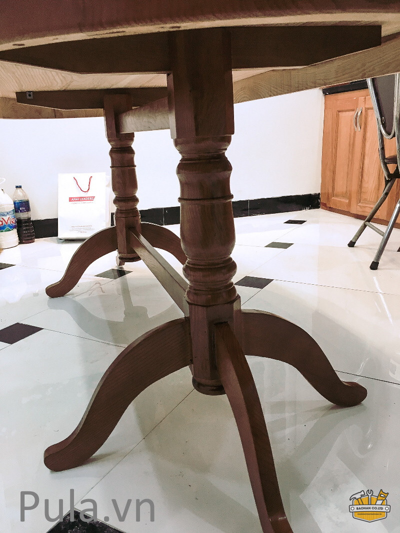Bàn ăn hình bầu dục Oval dài 1m6 gỗ sồi 3 ban an hinh bau duc oval dai 1m6 go soi 2