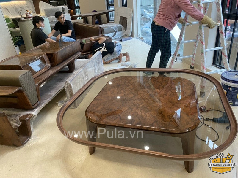 Bàn trà cao cấp gỗ Óc chó Pula 3 ban tra cao cap go oc cho pula 2