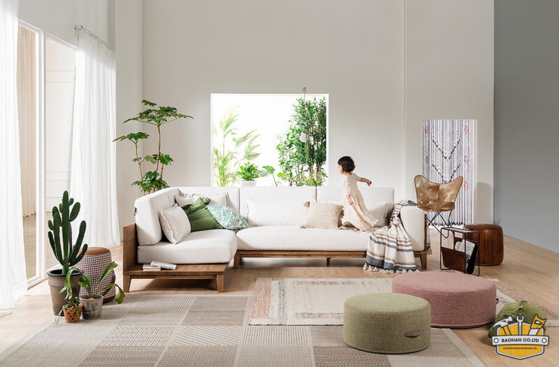 Sofa góc viền gỗ hiện đại L35 2 sofa goc vien go l35 2